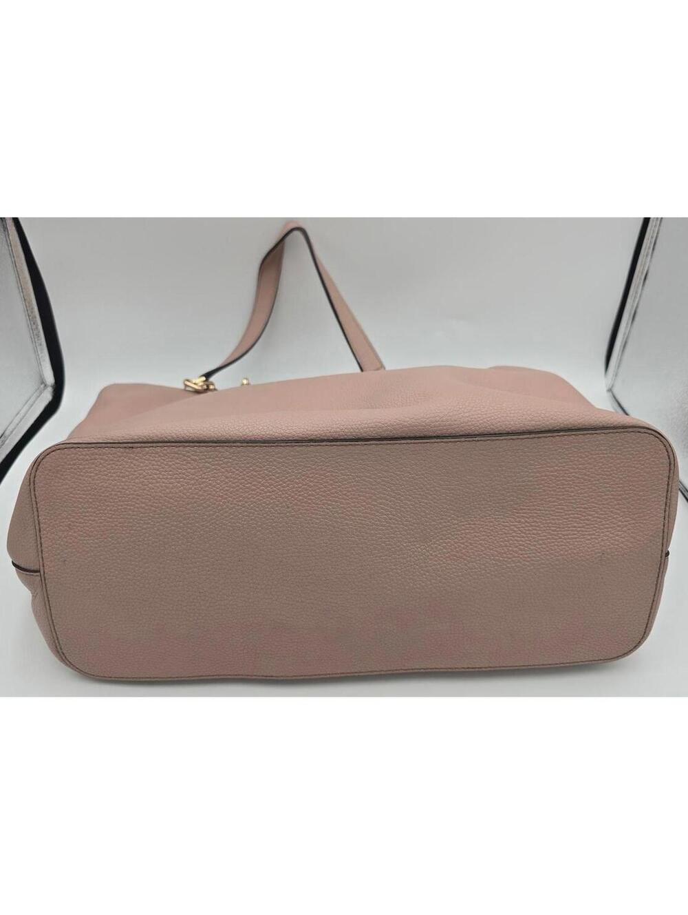 Michael Kors Mercer Large Tote Pink Pebbled Leather Gold Chain Shoulder Bag - Picture 5 of 7